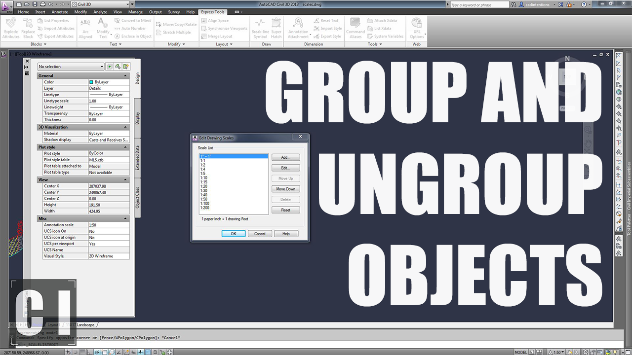 Autocad Tutorial How To Group And Ungroup Objects Cad Intentions Autocad Tutorial How To Group And Ungroup Objects Cad Intentions